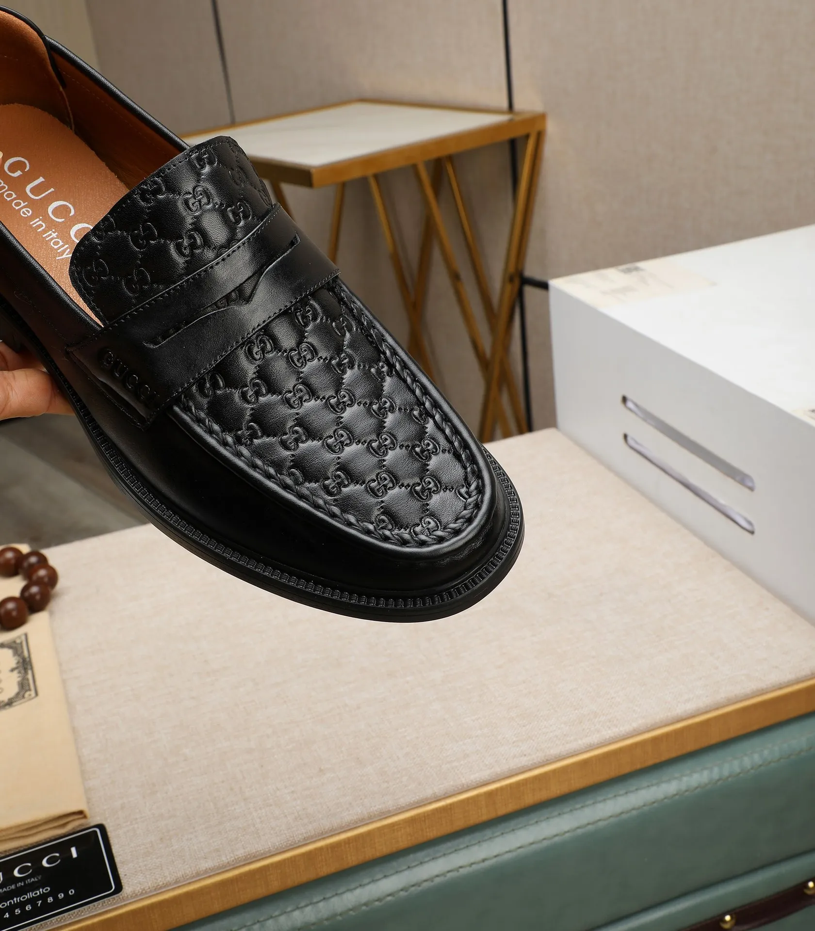 Men's men's shoes💰500📛📛Original (water-dyed cow lining) Gucci GUCCI official website formal shoes🌀 Italian🇮🇹imported cowhide➕top imported water-dyed cowhide lining💋Finely handmade original bottom, the real thing looks better when photographed in person Standard size 38-44